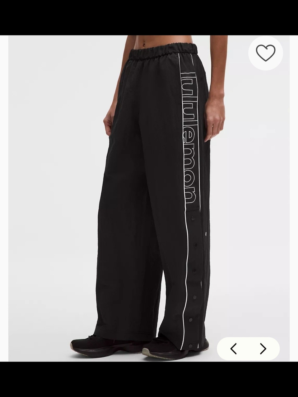 lululemon athletica Black Wide-Leg Track Pants
